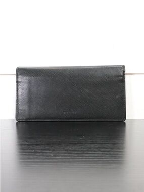 Authentic Prada Black Saffiano Long Wallet Vela MV1 w/ Auth Card + COA